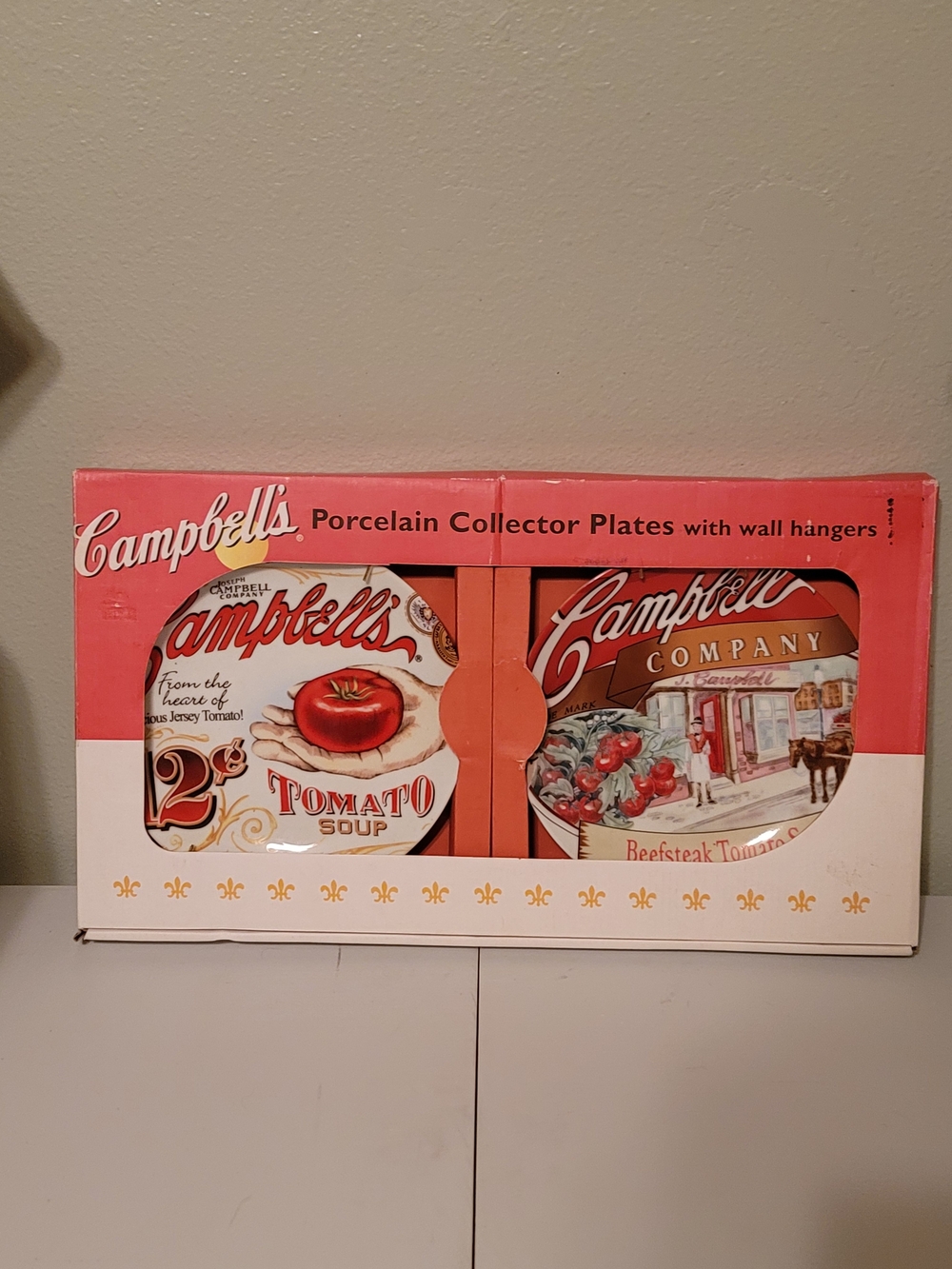 Campbell's Red Porcelain Collector Plate Set - Tomato Soup Motif